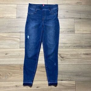 SPANX Womens Distressed Ankle Skinny Jeans‎ Size Medium Blue